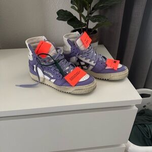 Off-White 3.0 Court Purple and White High-Tops